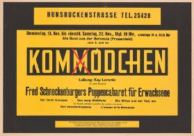 Als Gast aus der Schweiz (Frauenfeld) zum 2. Mal im Kommödchen - Fred Schneckenburgers Puppencabaret für Erwachsene - Leitung: Kay Lorentz