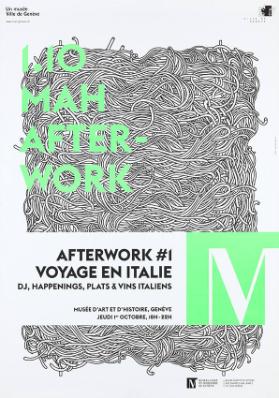 1.10 MAH Afterwork  - Afterwork #1 Voyage en Italie - DJ, Happenings, Plats & Vins italiens - Musée d'Art et d'Histoire Genève