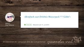 Petra L., Schweiz - "Bergbach statt Erlebnis-Wasserpark??? Gähn!" - Willkommen am ruhigsten Ort der Lenzerheide: Guarda Val