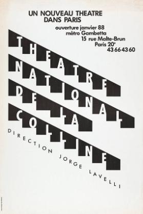 Théâtre national de la Colline - Un nouveau théâtre dans Paris