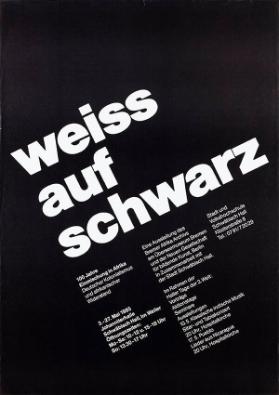 Weiss auf Schwarz  - 100 Jahre Einmischung in Afrika - Deutscher Kolonialismus und afrikanischer Widerstand - Johanniter Halle Schwäbisch Hall