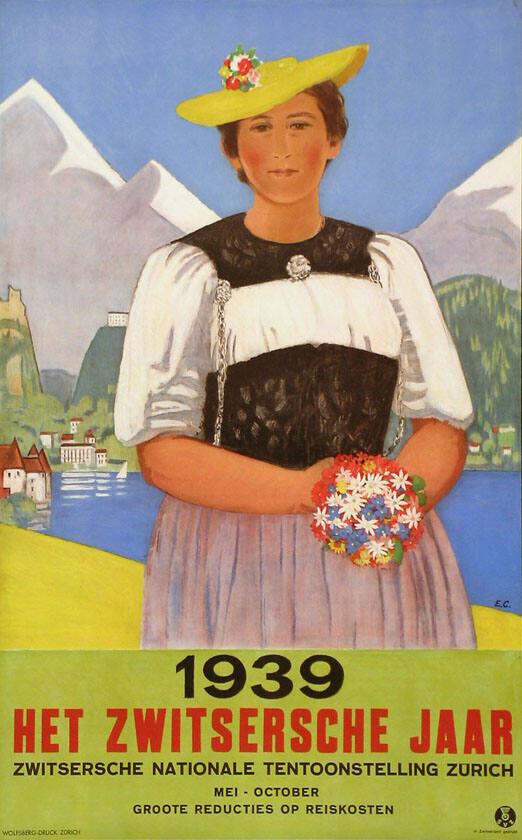 1939 - Het zwitsersche Jaar - Zwitsersche nationale Tentoonstelling Zürich - Groote reducties op Reiskosten
