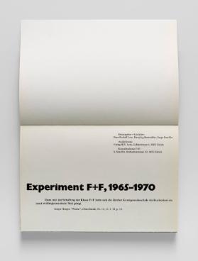 Experiment F+F, 1965-1970