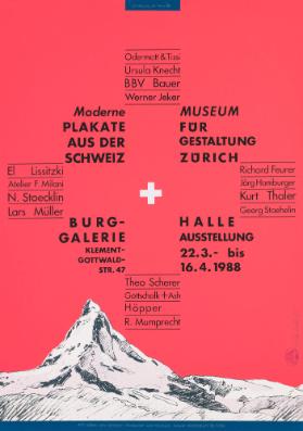Moderne Plakate aus der Schweiz - Museum für Gestaltung Zürich - Burggalerie, Halle