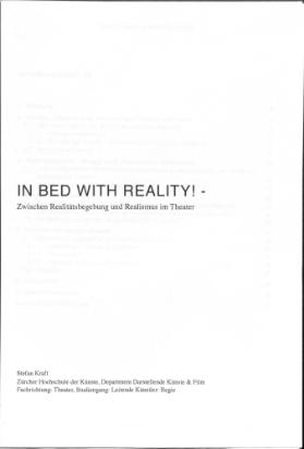 In Bed with Reality!