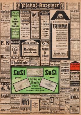 Plakat-Anzeiger - Geschäfts- u. Vergnügungs-Anzeiger. Nr. 22 - 72. Jahrgangang - Nürnberg - Sonntag, den 22. Januar 1922
