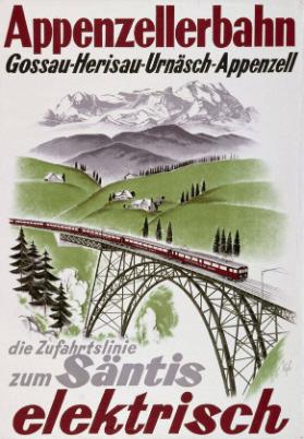 Appenzellerbahn Gossau-Herisau-Urnäsch-Appenzell - die Zufahrtslinie zum Säntis - elektrisch