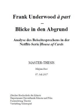 Frank Underwood à part – Blicke in den Abgrund