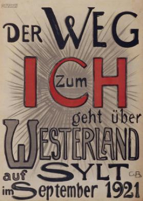 Der Weg zum Ich geht über Westerland auf Sylt im September 1921