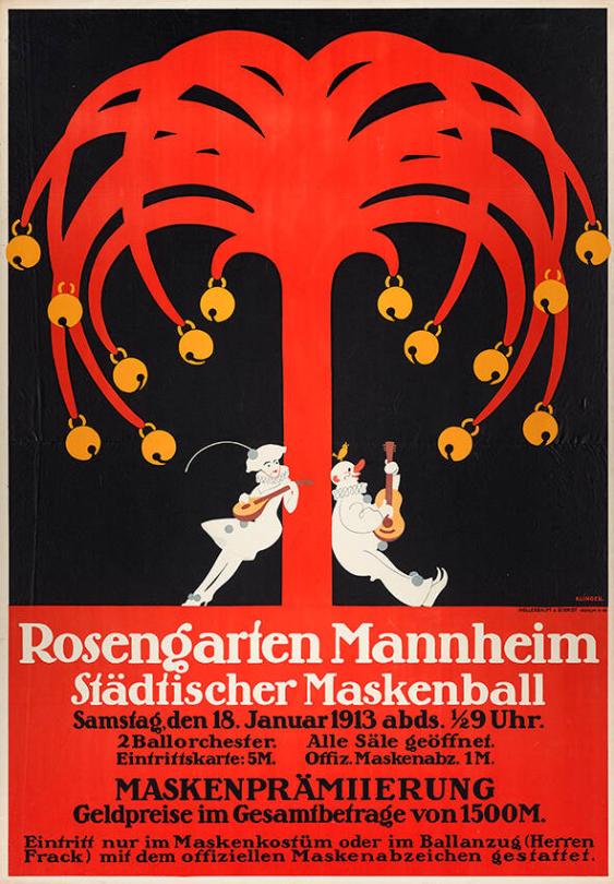 Rosengarten Mannheim - Städtischer Maskenball - Maskenprämierung - Geldpreise im Gesamtbetrage von 1500M.