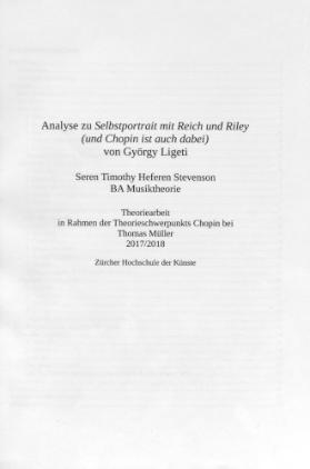 Analyse zu Selbstportrait mit Reich und Riley (und Chopin ist auch dabei) von György Ligeti