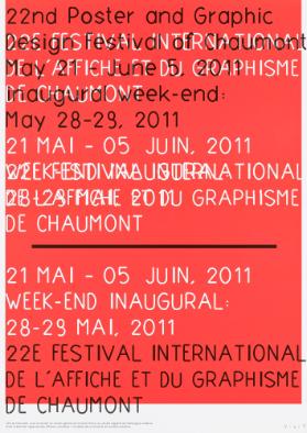 22nd Poster and Graphic Design Festival of Chaumont - 22e Festival International de l'Affiche et du Graphisme de Chaumont