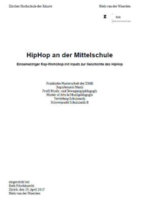 HipHop an der Mittelschule