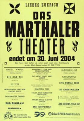 Liebes Zuerich - Das Marthaler Theater endet am 30. Juni 2004 - Schauspielhaus Zürich
