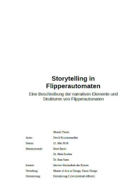 Storytelling in Flipperautomaten