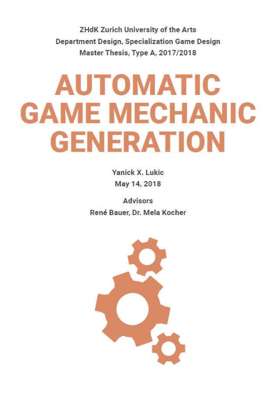 Automatic Game Mechanic Generation