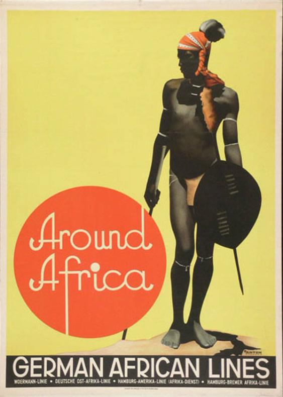 Around Africa - German african lines - Woermann-Linie - Deutsche Ost-Africa-Linie - Hamburg-Amerika-Linie ( Afrika-Dienst) - Hamburg-Bremer Afrika-Linie