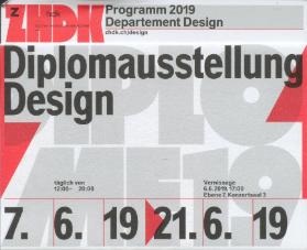 Diplomausstellung Design: Programm 2019