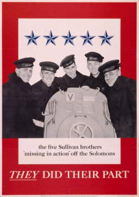 The five Sullivan brothers "missing in action" off the Solomons - They did their part