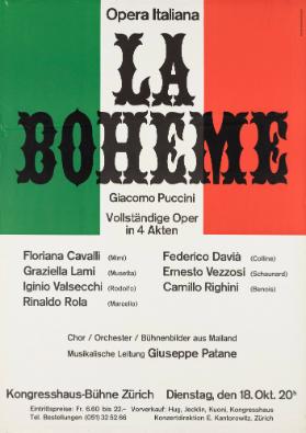 Opera italiana - La Boheme - Kongresshaus-Bühne Zürich