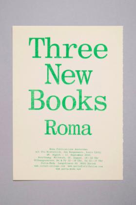 Three New Books Roma