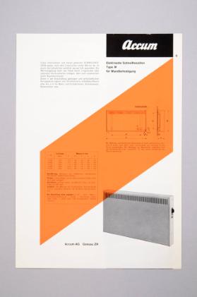 Accum - Elektrische Schnellheizöfen Type W für Wandbefestigung