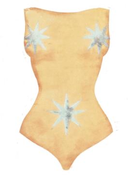 76. Female torso with stars