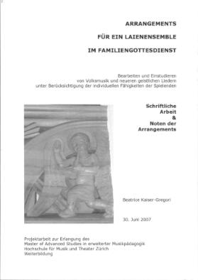 Arrangements für ein Laienensemble im Familiengottesdienst