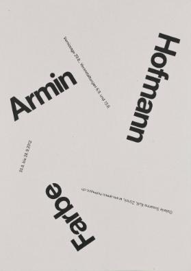 Armin Hofmann - Farbe - Galerie Susanna Kulli
