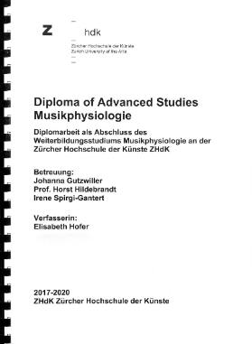 Diploma of  Advanced Studies Musikphysiologie