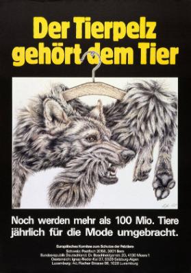 Der Tierpelz gehört dem Tier - Noch werden mehr als 100 Mio. Tiere jährlich für die Mode umgebracht - Europäisches Komitee zum Schutze der Pelztiere