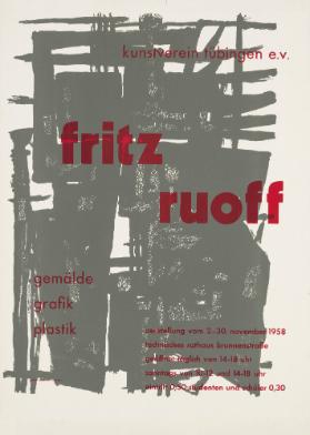 Fritz Ruoff - Gemälde Grafik Plastik - Kunstverein Tübingen e.V.