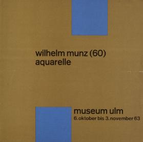 Wilhelm Munz (60) - Aquarelle - Museum Ulm
