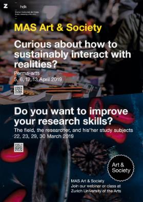 MAS Art & Society - Curious About How to Sustainably Interact with Realities? Do You Want to Improve Your Research Skills?