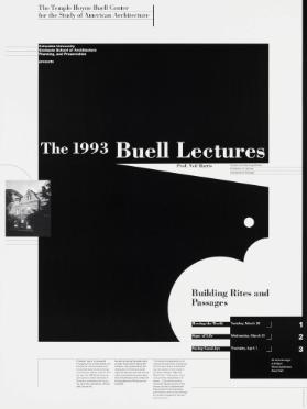 The 1993 Buell Lectures - Building Rites & Passages - Columbia University - Graduate School of Architecture - Planning and Preservation