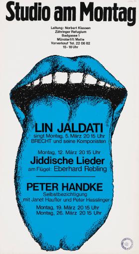 Studio am Montag - Lin Jaldati - Jiddische Lieder - Peter Handke