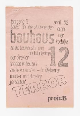 12 - Bauhaus - Organ der Kostufra- Sprachrohr der Studierenden [Kommunistische Studentenfraktion]
