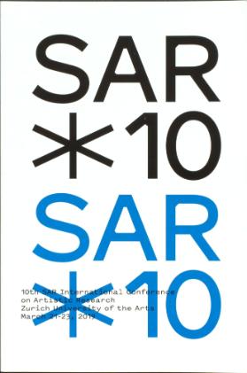 10th SAR International Conference on Artistic Research