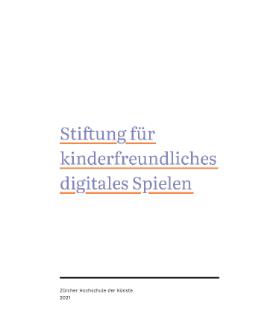 Stiftung für kinderfreundliches digitales Spielen