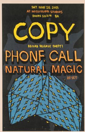 Copy - Record Release Party - Phone Call - Natural Magic - DJ Set -  At Mississippi Studios
