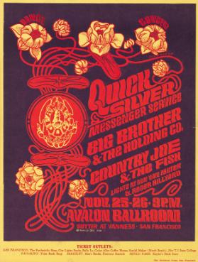 Quicksilver Messenger Service - Big Brother & The Holding Co. - Country  Joe & The Fish - Avalon Ballroom - Family Dog