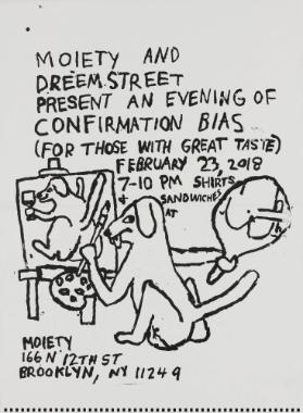 Moiety and Dreem Street Present an Evening of Confirmation Bias (For Those With Great Taste)