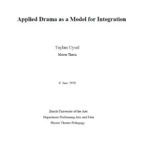 Applied Drama as a Model for Integration