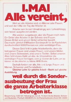 1. Mai - Alle vereint, weil wir alle Arbeiter sind, (...) - Weil durch die Sonderausbeutung der Frau die ganze Arbeiterklasse betrogen ist

