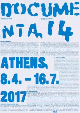 Documenta 14  - Athens - 2017 [recto]  - Kassel - 2017 - Documenta 14 [verso]