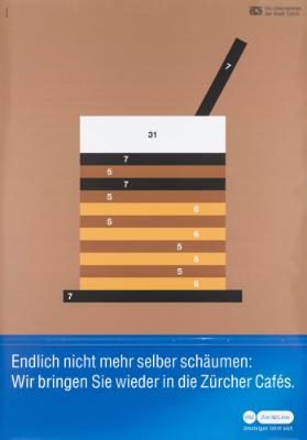 Endlich nicht mehr selber schäumen: Wir bringen sie wieder in die Zürcher Cafés. VBZ Züri Linie - Umsteigen lohnt sich.