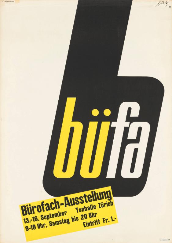 büfa - Bürofach-Ausstellung - 13.-16. September - Tonhalle Zürich