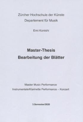 Bearbeitung der Blätter