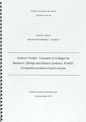 Antonio Vivaldi - Concerto in G Major for Bassoon, Strings and Basso Continuo, RV493