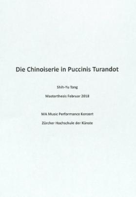 Die Chinoiserie in Puccinis Turandot